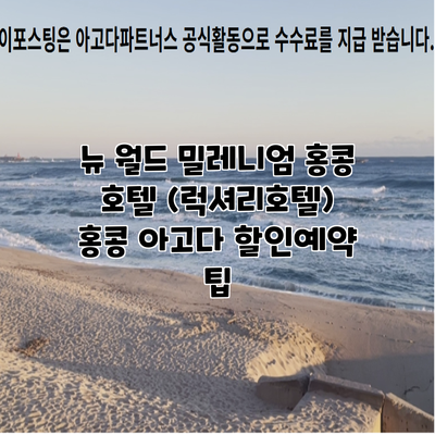 뉴 월드 밀레니엄 홍콩 호텔 (럭셔리호텔) 홍콩 아고다 할인예약 팁