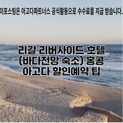 리갈 리버사이드 호텔 (바다전망 숙소) 홍콩 아고다 할인예약 팁