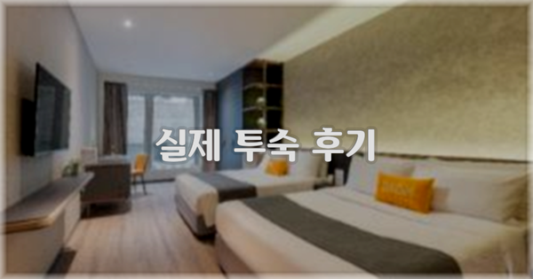 💬 실제 투숙 후기
